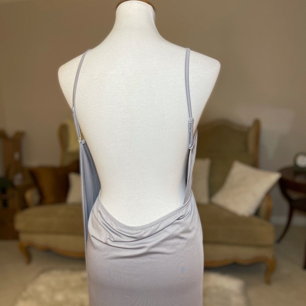 Graybackless Adjustable Wrap Long Maxi Dress Osfa - image 2